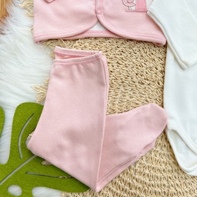 Conjunto de Malha 3 Peças - Passarinhos - Rose